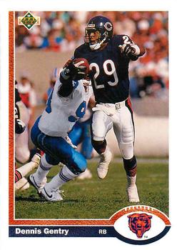 Dennis Gentry Chicago Bears 1991 Upper Deck NFL #227
